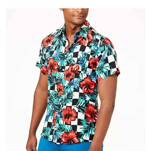 Reason • Floral Checkered Shirt - Picture 6 of 7